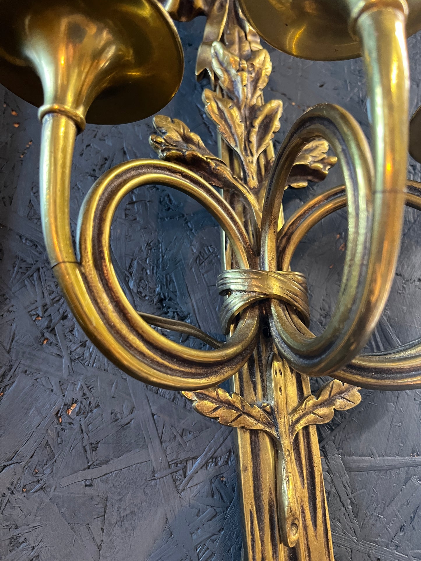 Antique Brass - French Wall Sconce Candelabra (Pair)