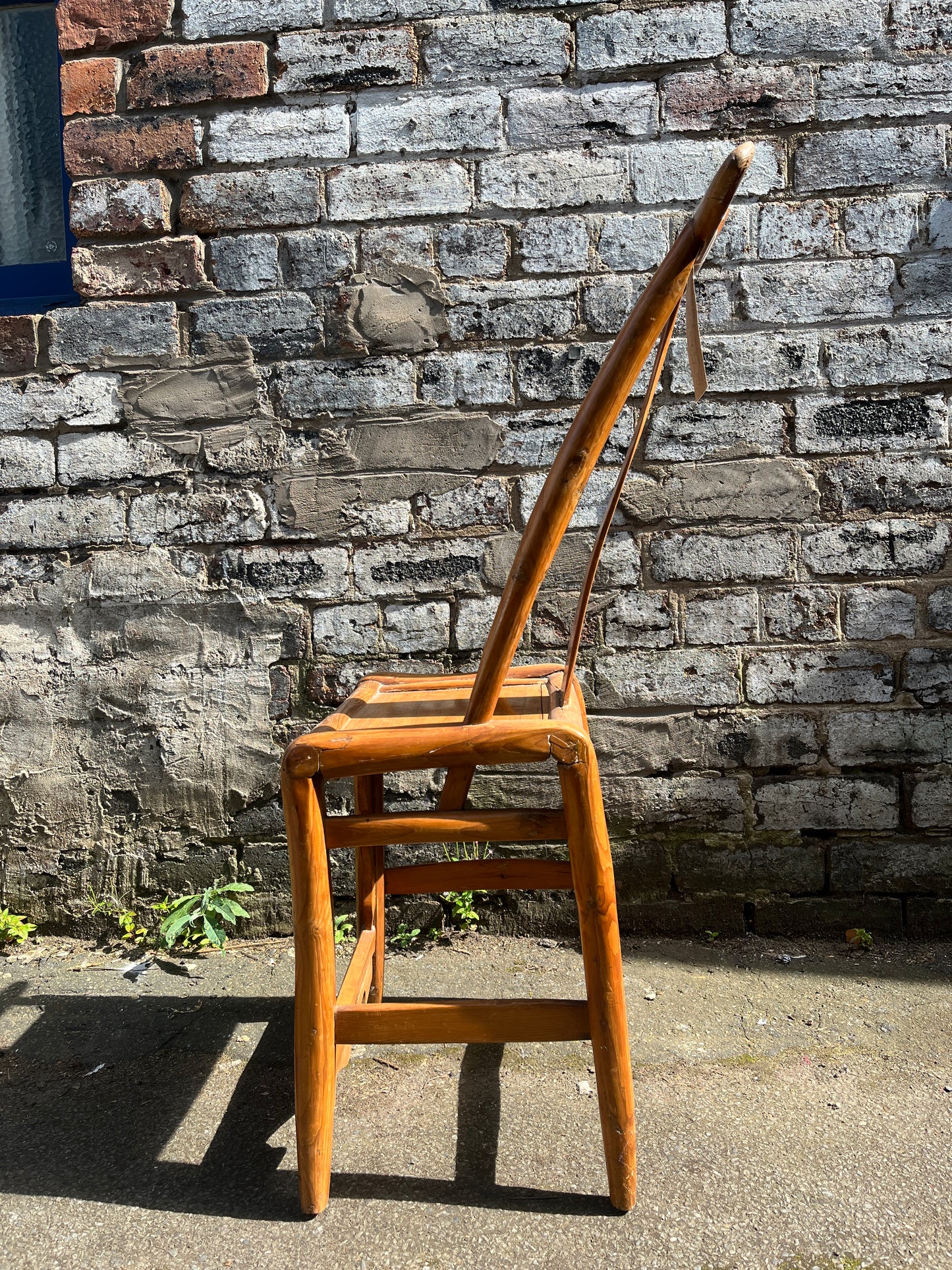 Qing Dynasty 19th Century Yoke High Back Decorative Chair