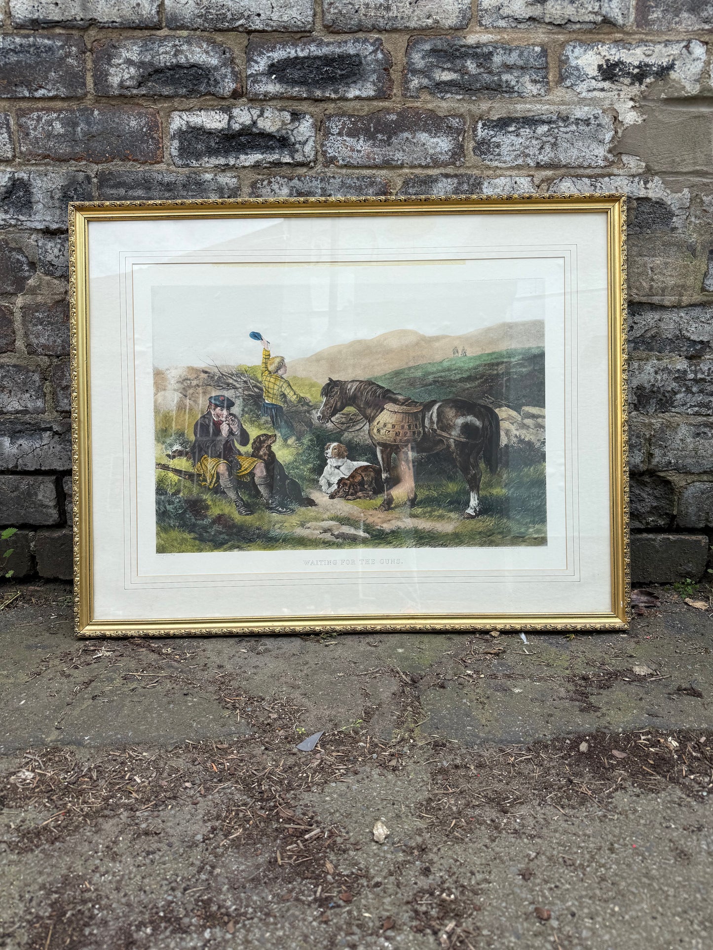 Waiting for the Guns by James Hardy - Framed Vintage Print
