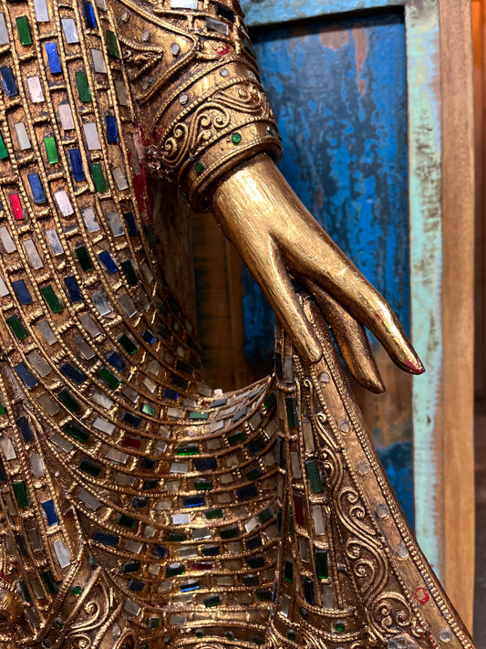 Carved Burmese Buddha Statue