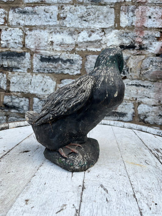 Weathered Stone Mallard Duck