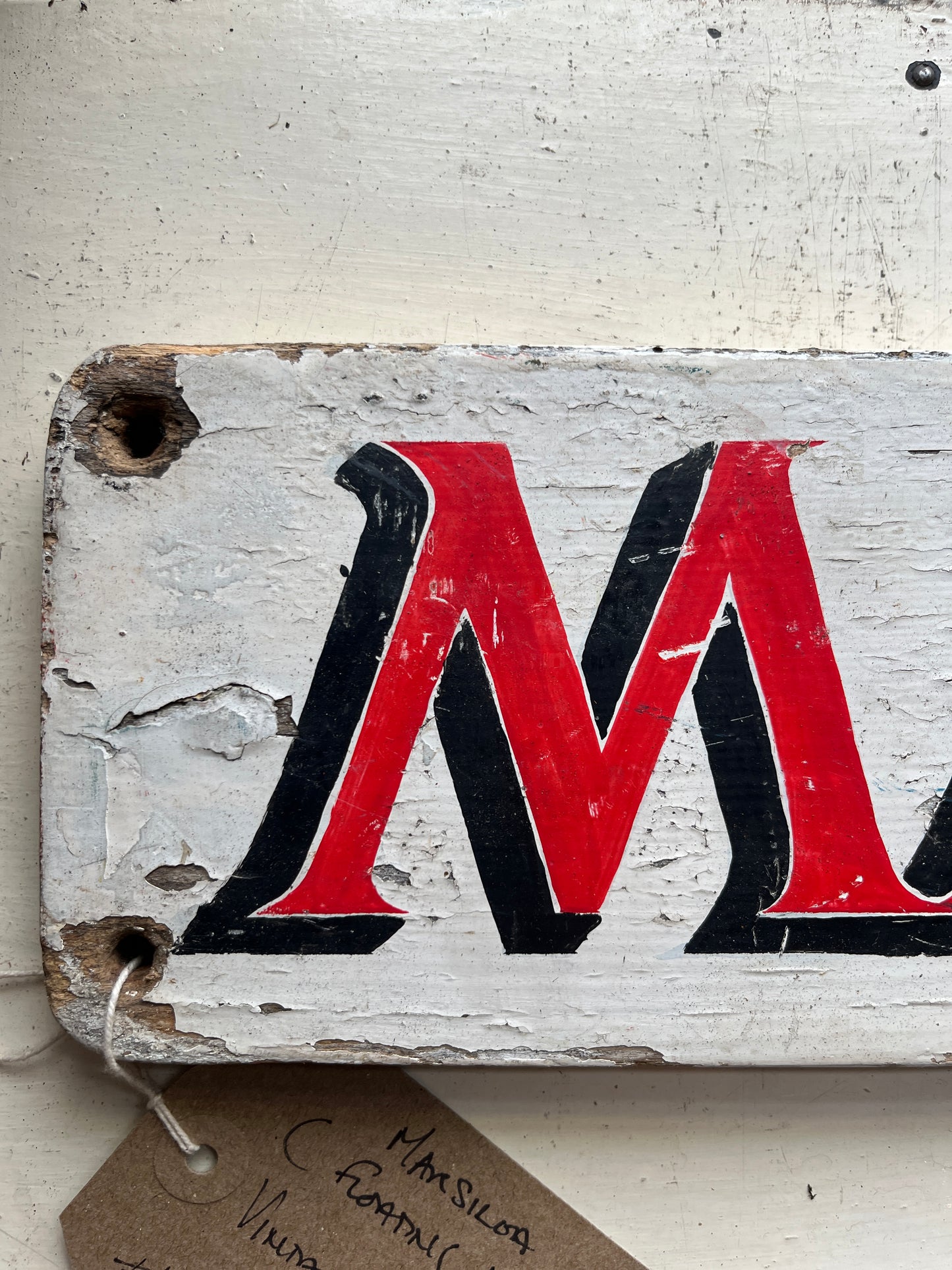 Marsilea (Floating Water Clover) Vintage Hand-painted Boat Sign