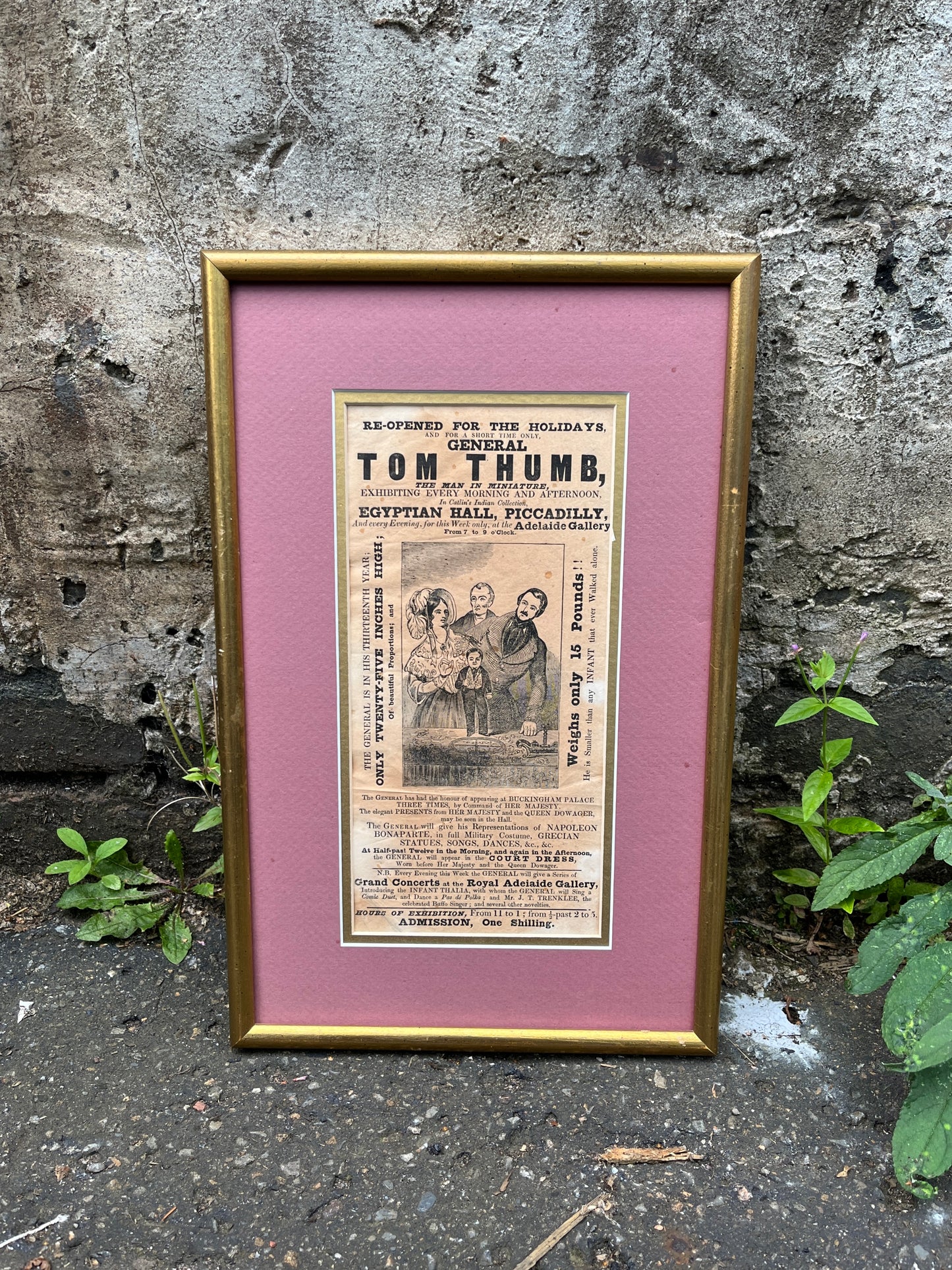 Vintage "General Tom Thumb" Playbill