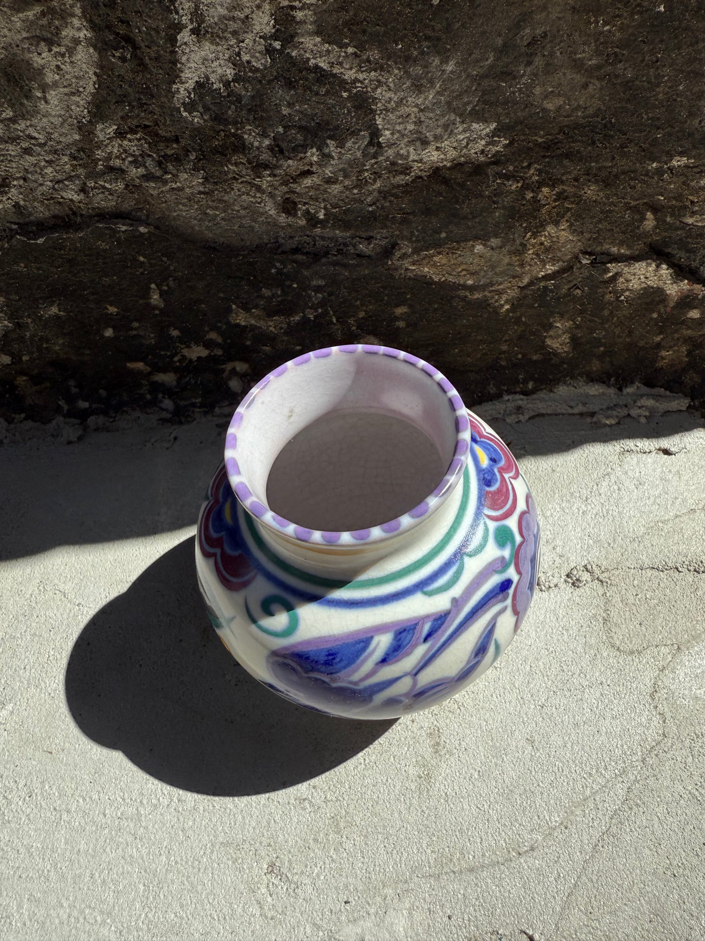 Poole Pottery Floral Vase