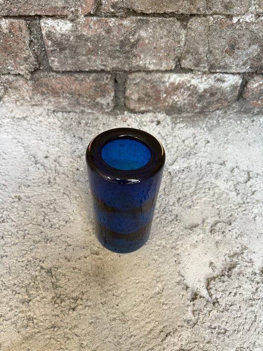 Whitefriar Blue Glass Vase