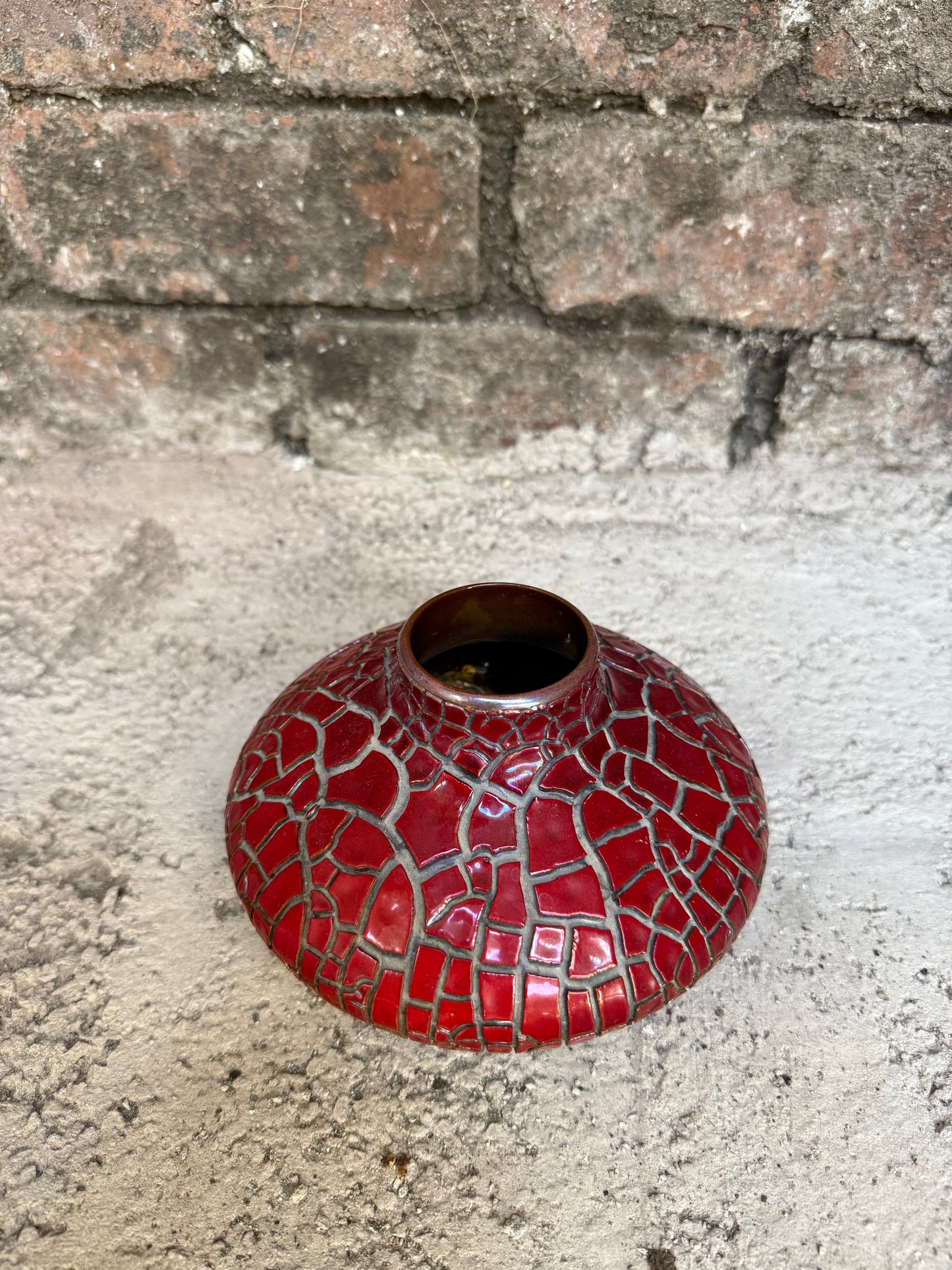 Hungarian Red Glazed Vase