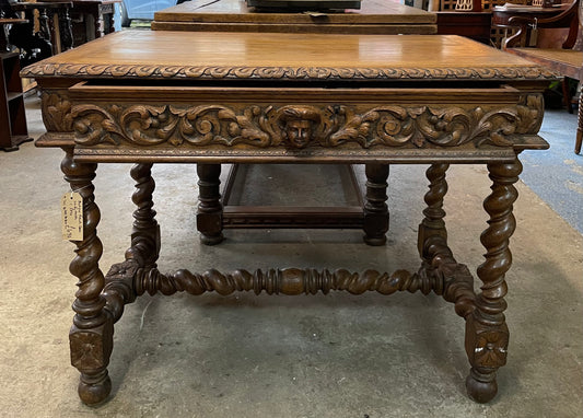 Antique French Oak Writing Table