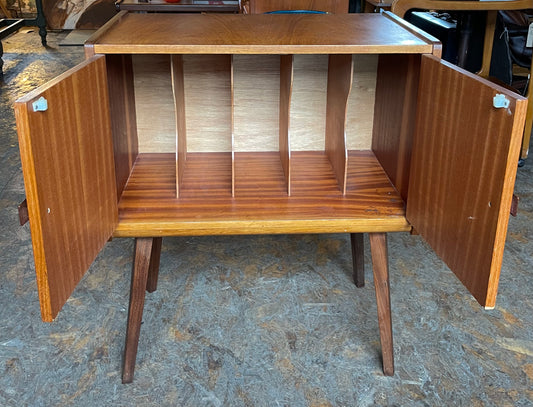 1960's Mid Century Modern Teak Record Cabinet
