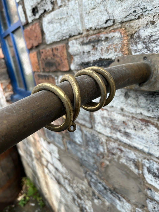 Curved Victorian Brass Curtain Pole