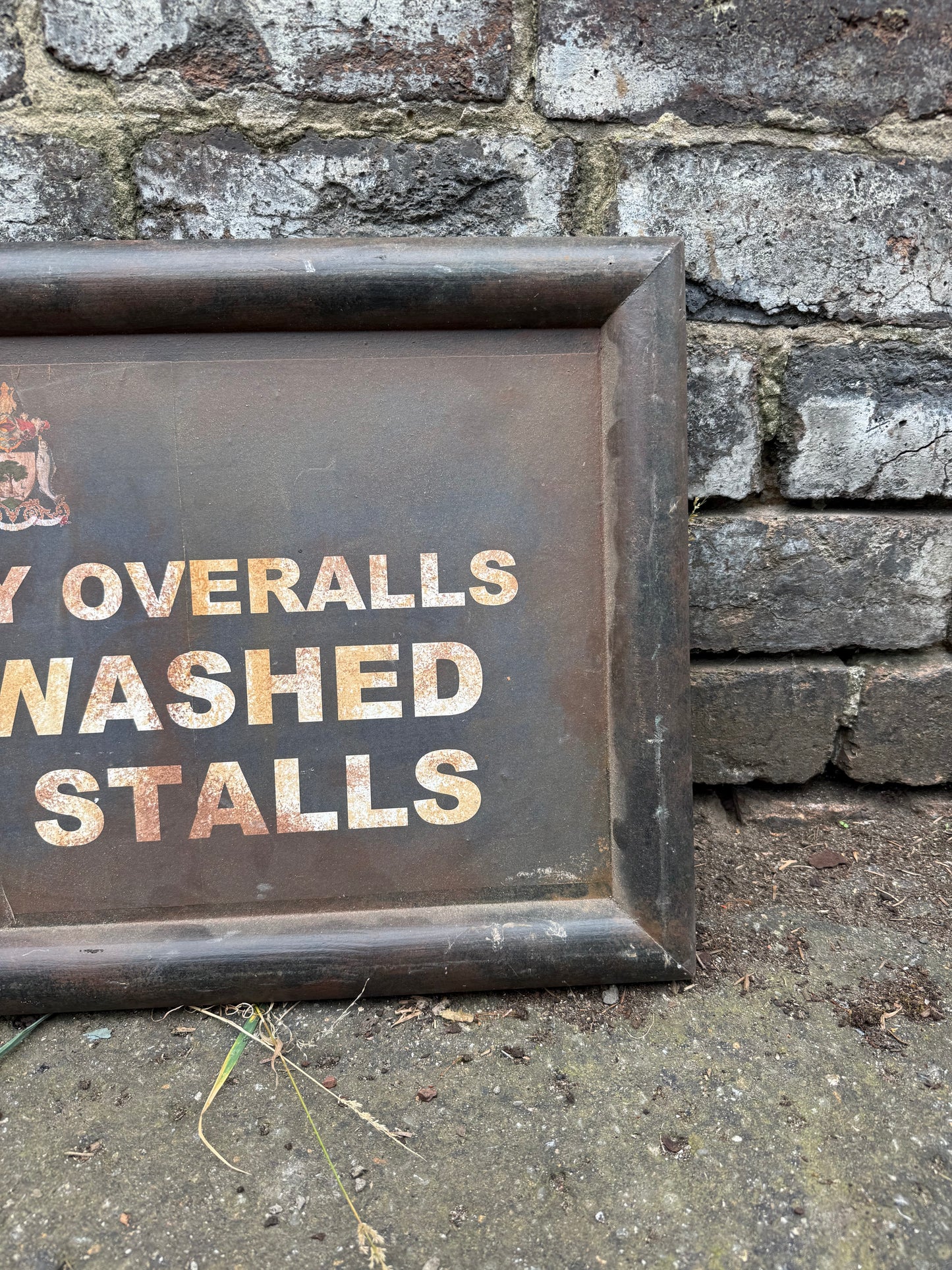 'No Greasy Overalls' Sign from Film/TV Set