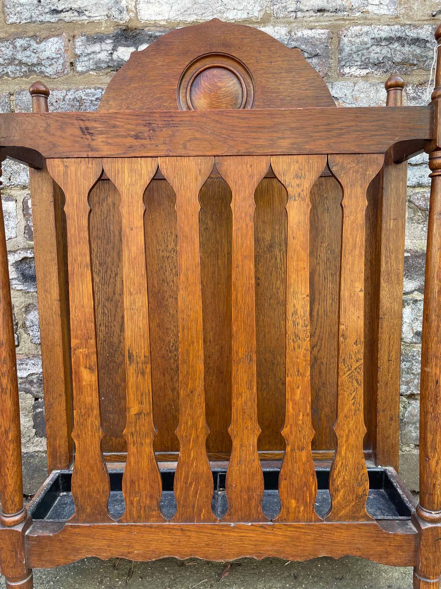 Handcrafted Oak Arts and Crafts Stick/Umbrella Stand