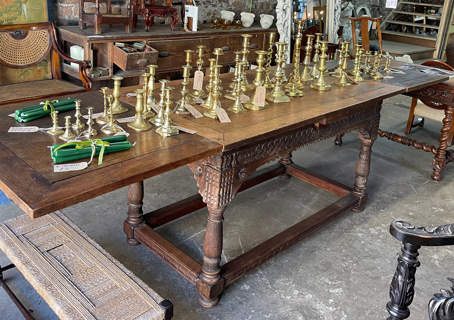 Arts & Crafts Extendable Oak Refectory Table