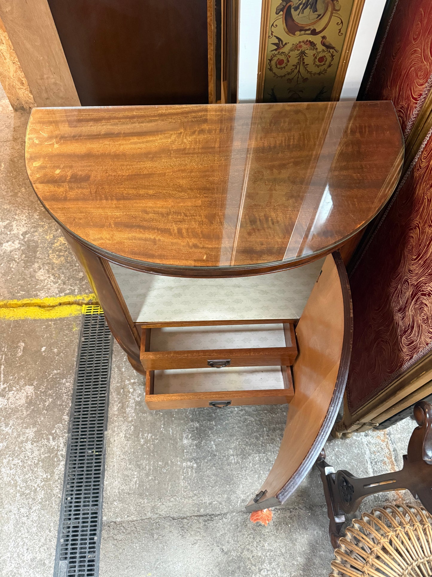 Edwardian Demi-Lune Cabinet