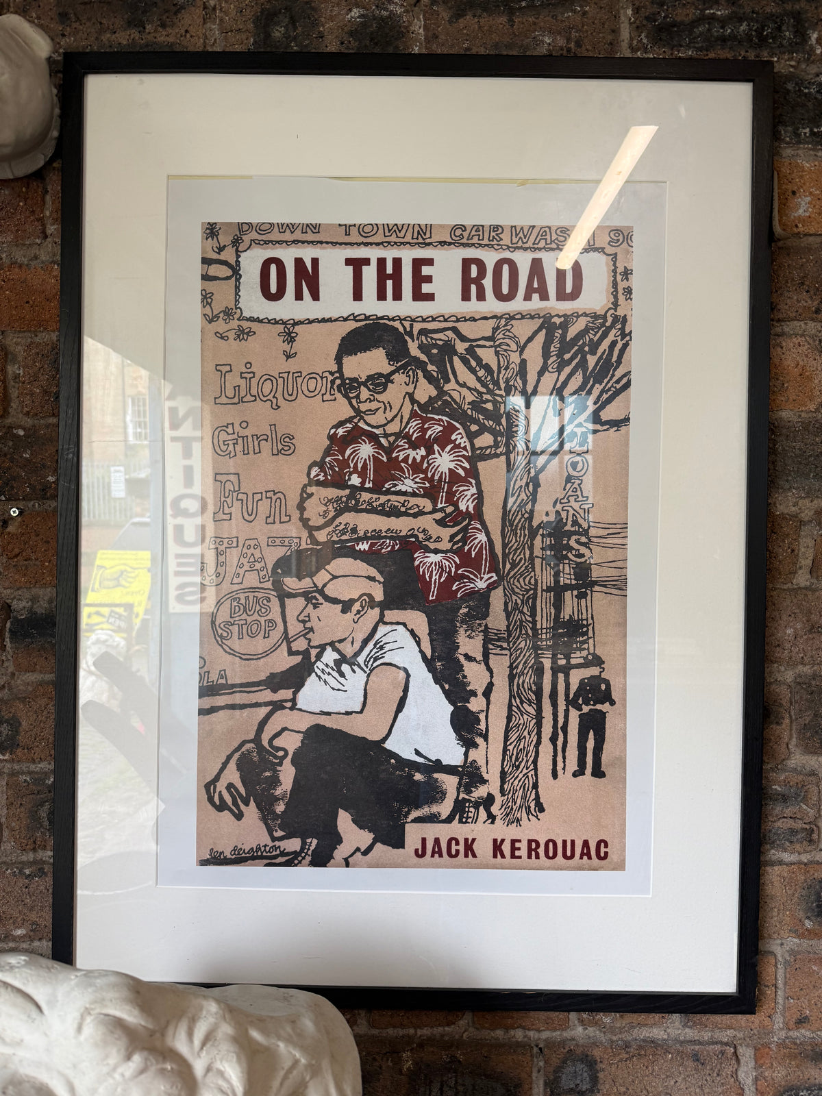 1958 UK Edition Book Cover Illustration of On the Road by Jack Kerouac