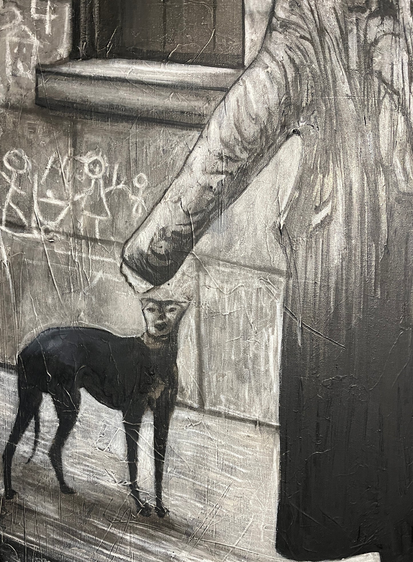 "One Man & His Dog" Original Oil on Canvas Painting by Ryan Mutter