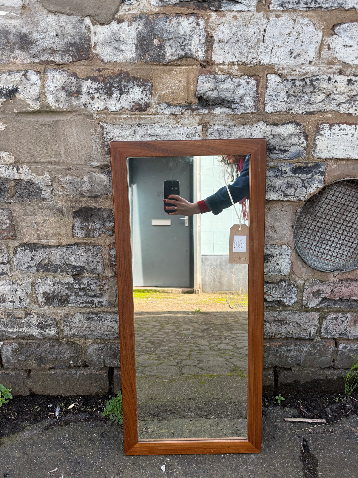 Mid Century Teak Wall Mirror - Danish Made Circa 1960s-70s