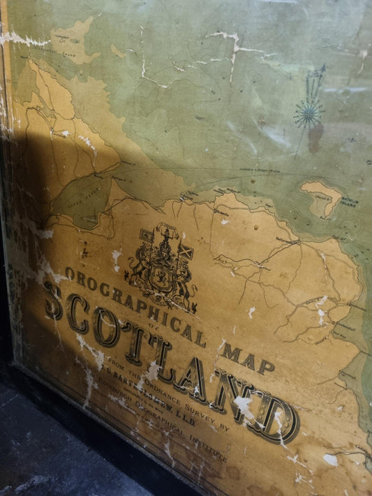Orographical Map of Scotland published by Edinburgh Geographical Institute circa 1840-1880