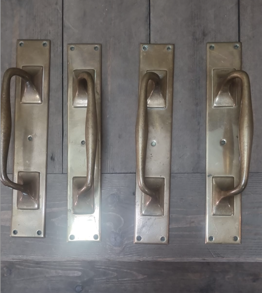 Pair of Antique Brass Door Pulls