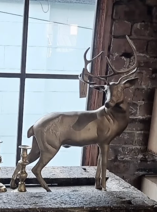 Elegant Gilt Stag & Doe