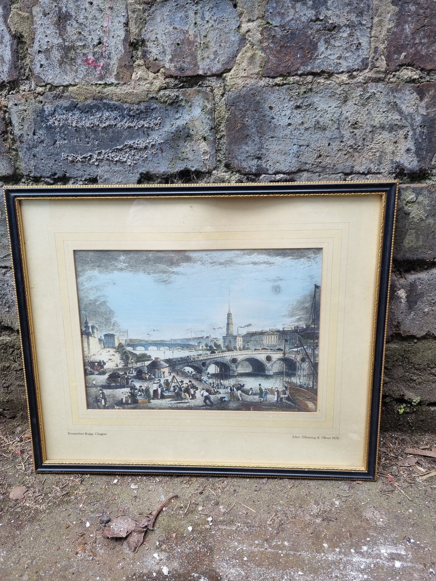 Four Framed Antique Prints of Glasgow & Edinburgh