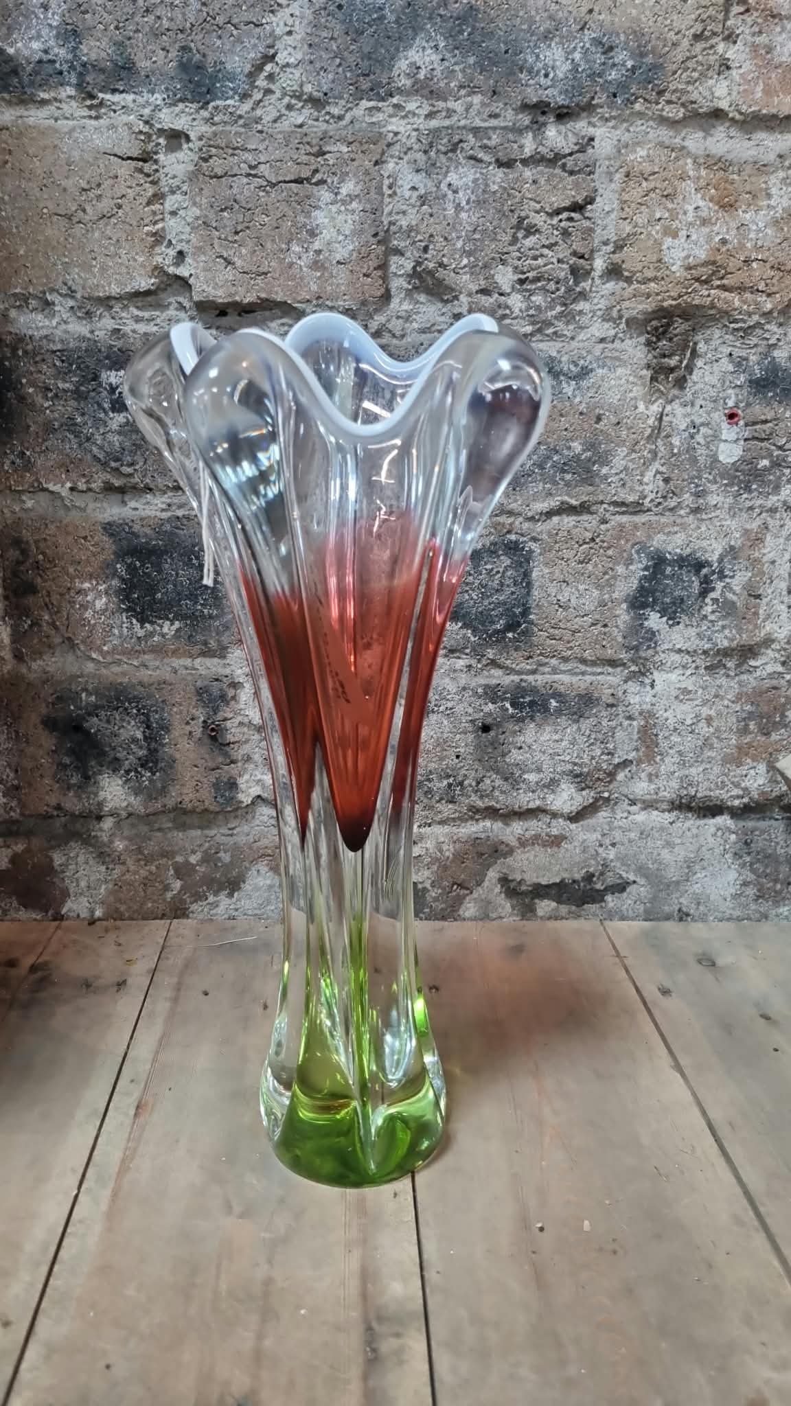 Bohemian Art Glass Vase