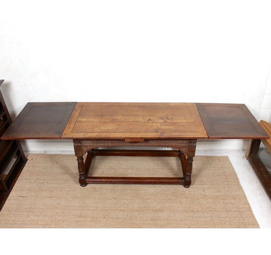 Arts & Crafts Extendable Oak Refectory Table