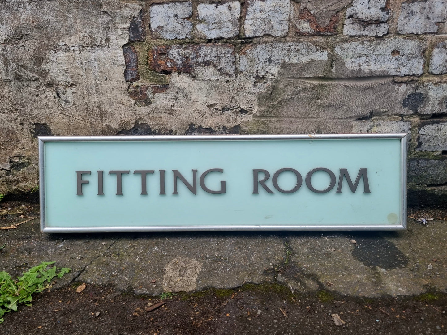 Salvaged 1980's Lightbox "Fitting Room" Sign