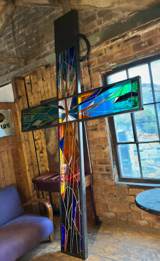 Ex-Opera Stained Glass Crucifix