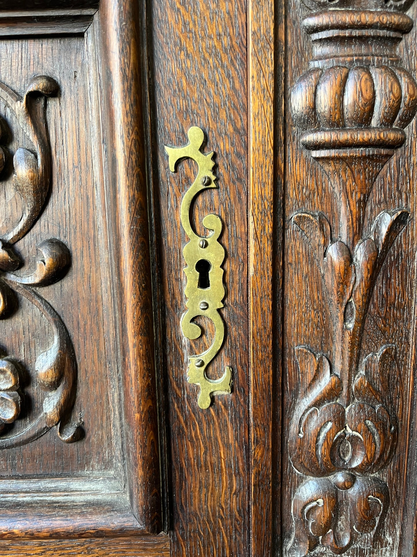 Heraldic 19th Century Carved Oak Coffer