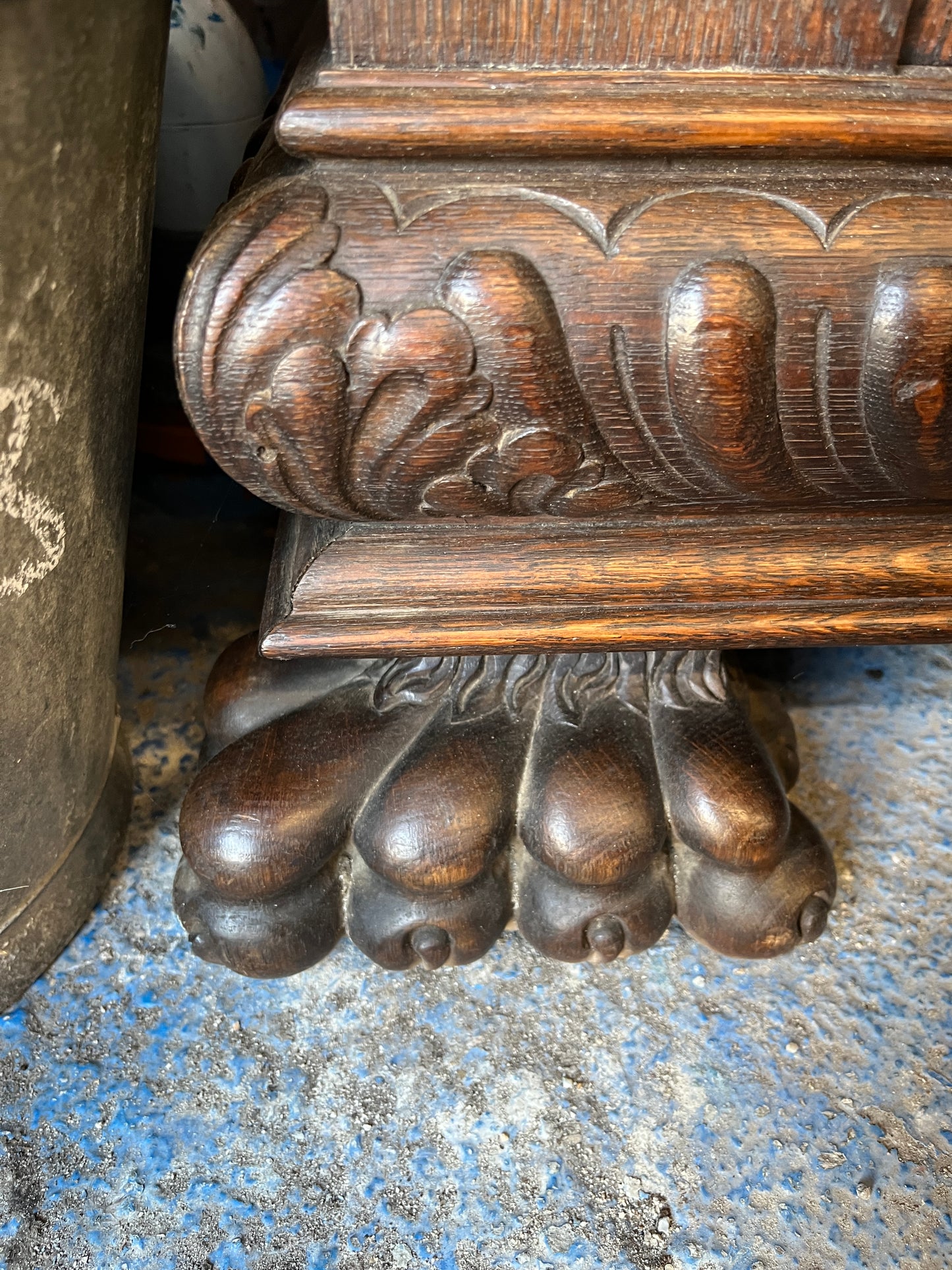 Heraldic 19th Century Carved Oak Coffer