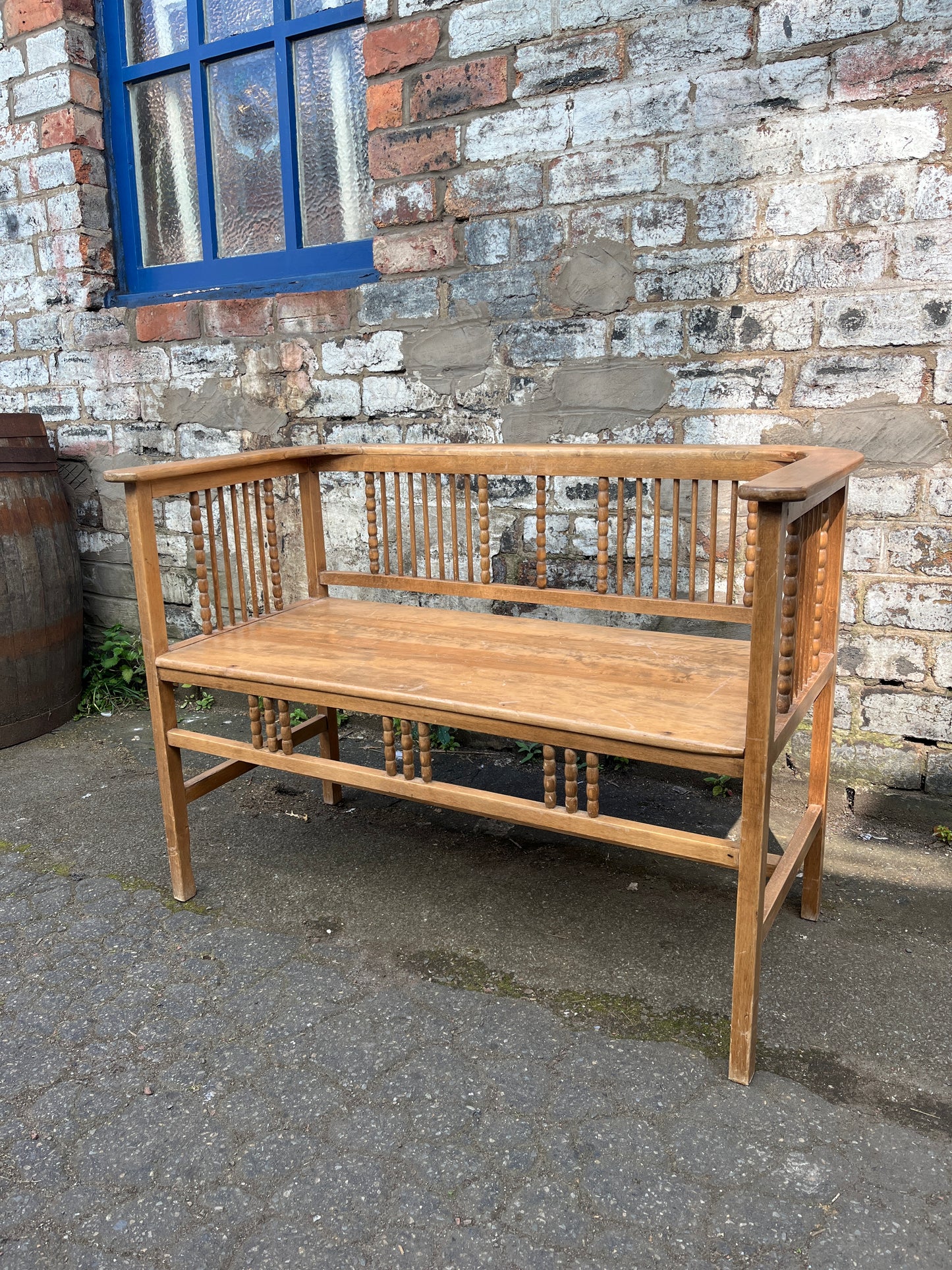 Wooden Spindle Sofa & Chairs - Oak Detail & Beech