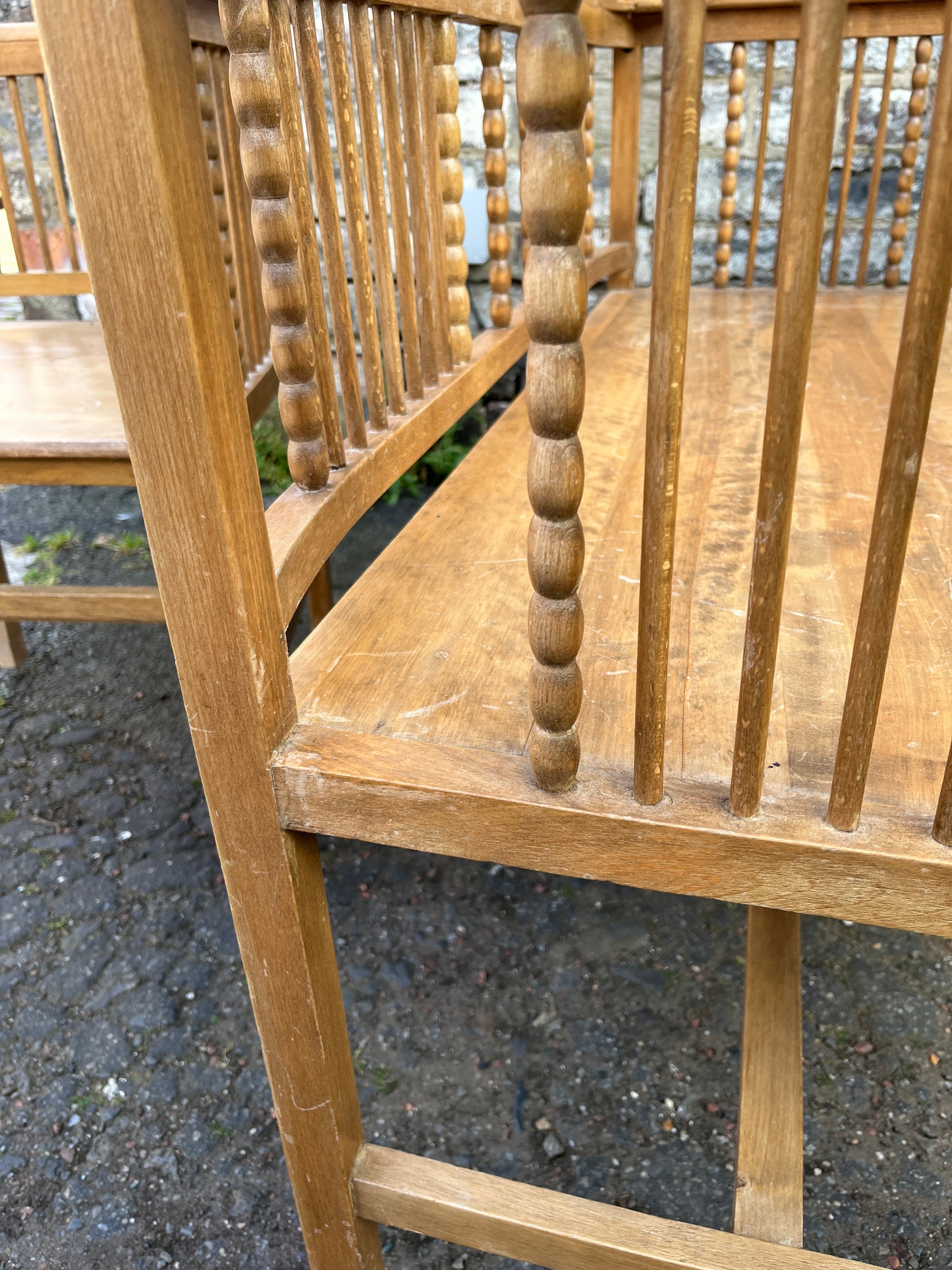 Wooden Spindle Sofa & Chairs - Oak Detail & Beech