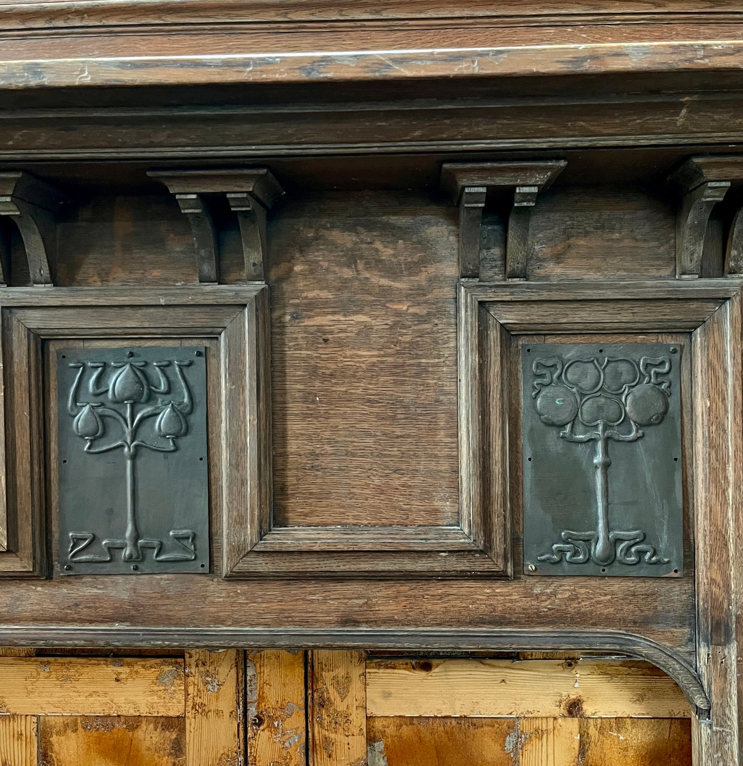 Majestic Large Oak Antique Chimney Fireplace