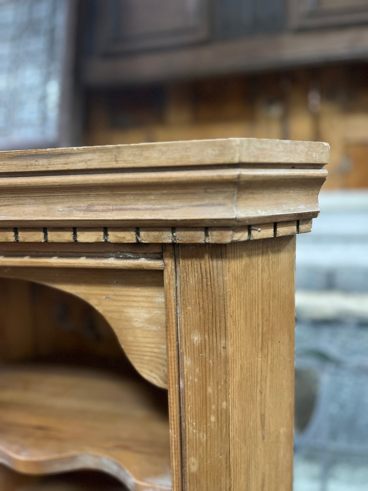 Pine Wall Mounted Cane Shelving