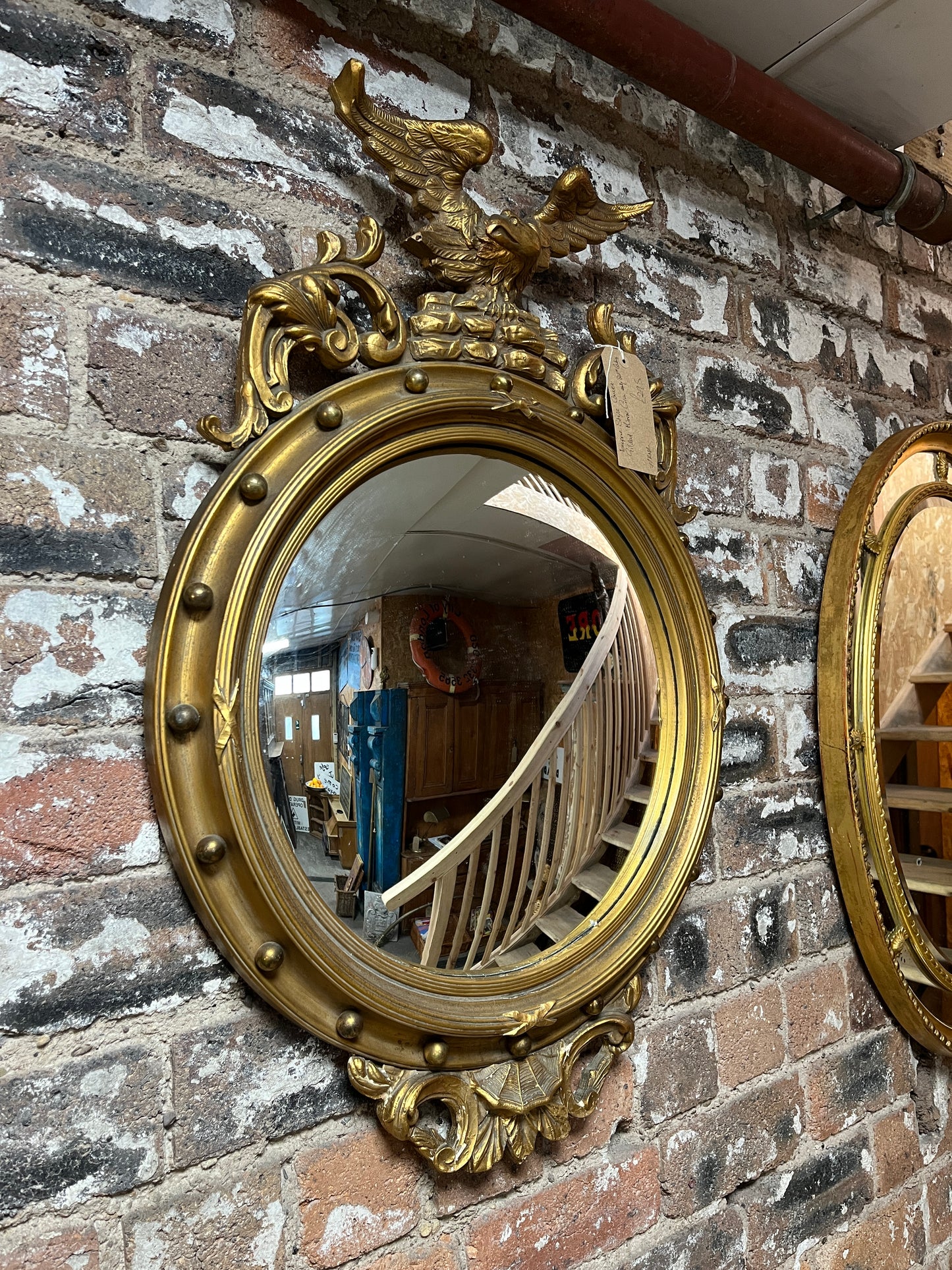 Empire Style Corvex Gilded Mirror Circa Early 20th Century