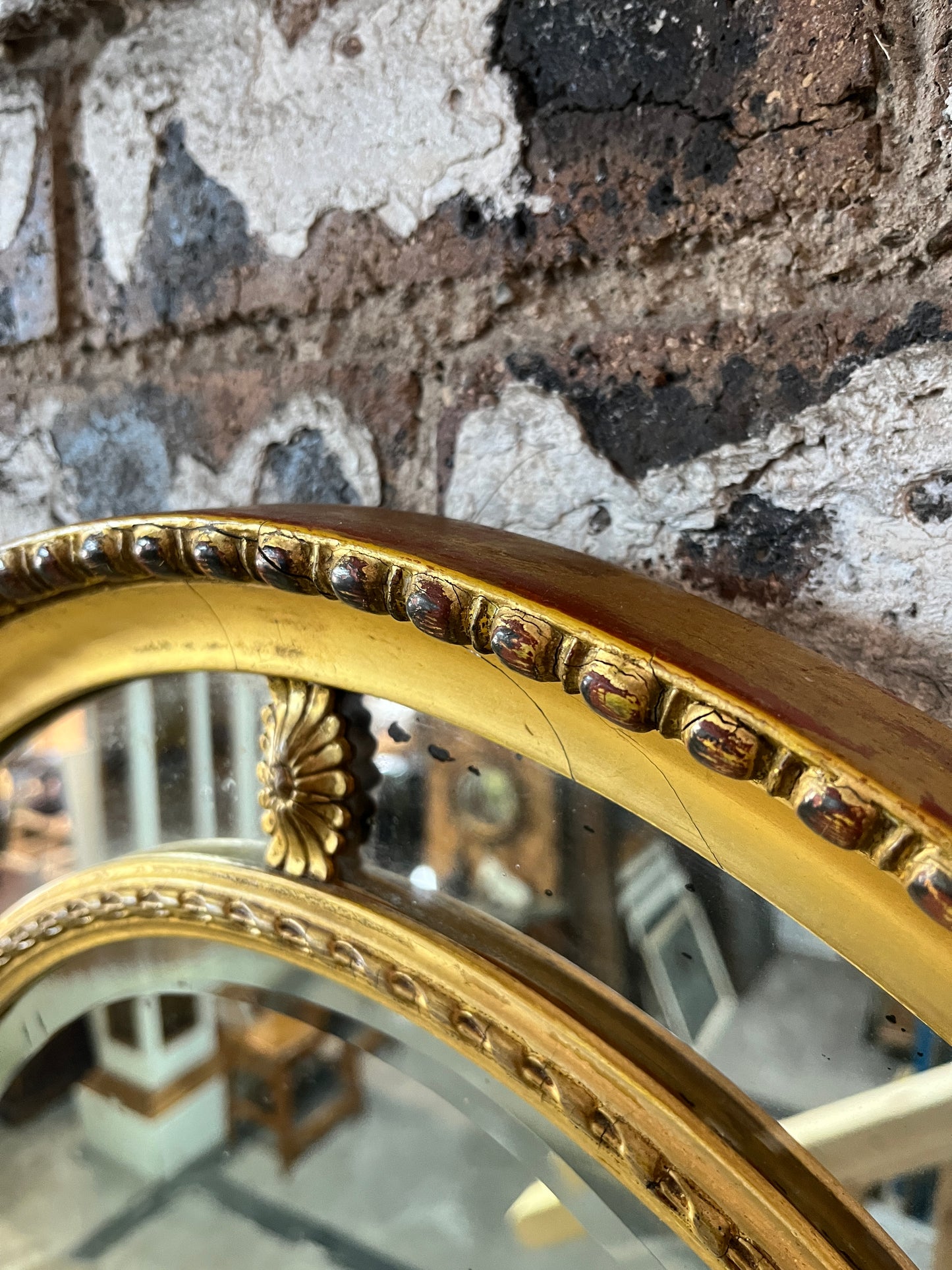 Original Georgian Oval Mirror - Circa 1740 - 1830