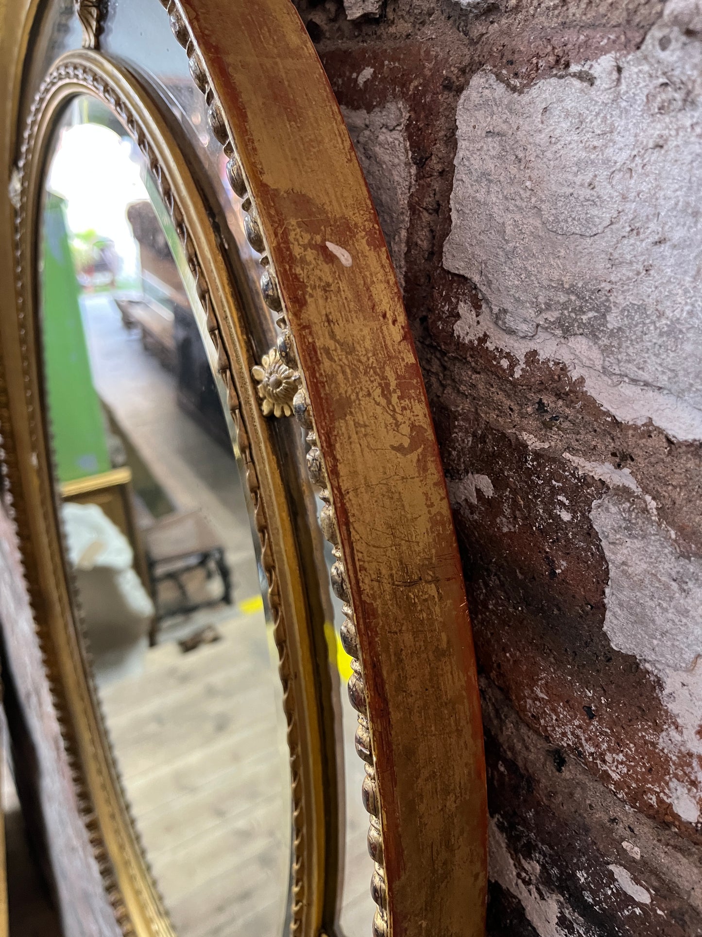 Original Georgian Oval Mirror - Circa 1740 - 1830