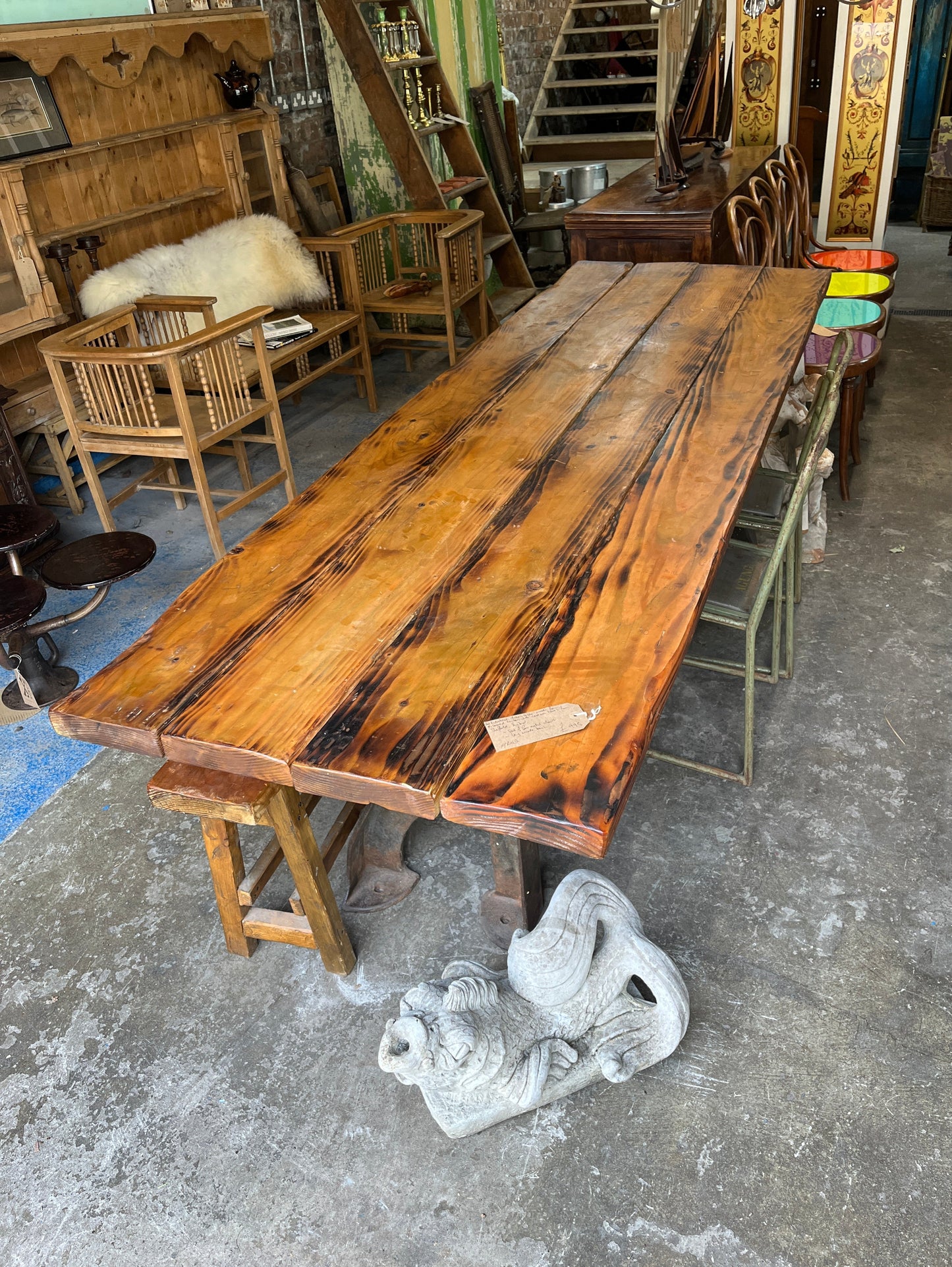 Pine Industrial Dining Table