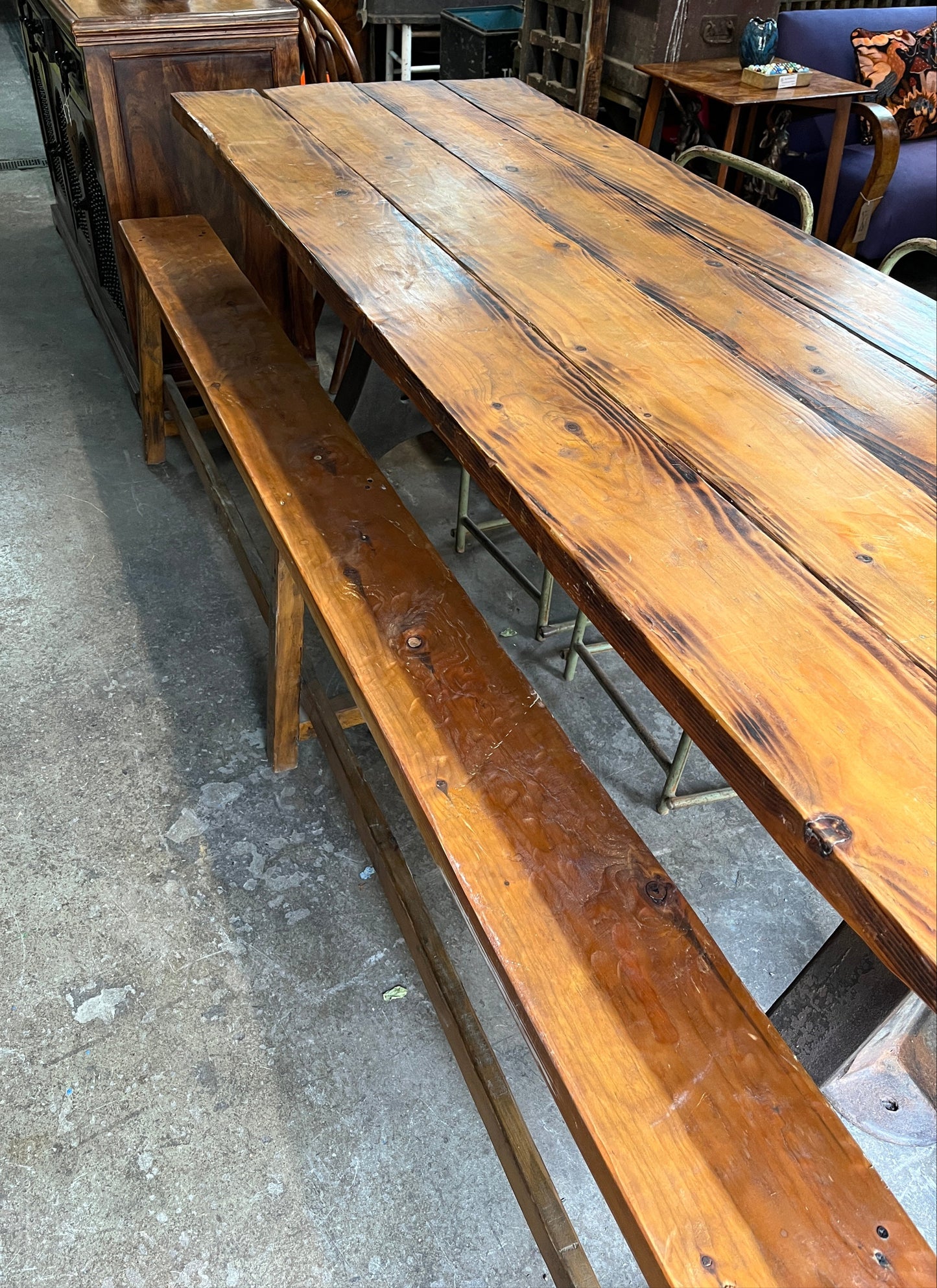 Pine Industrial Dining Table