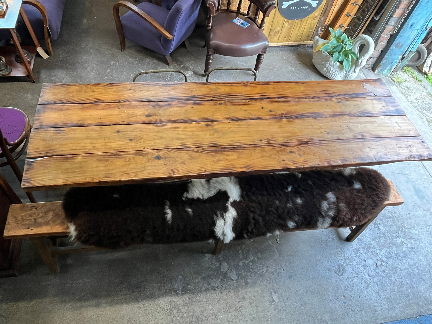 Pine Industrial Dining Table