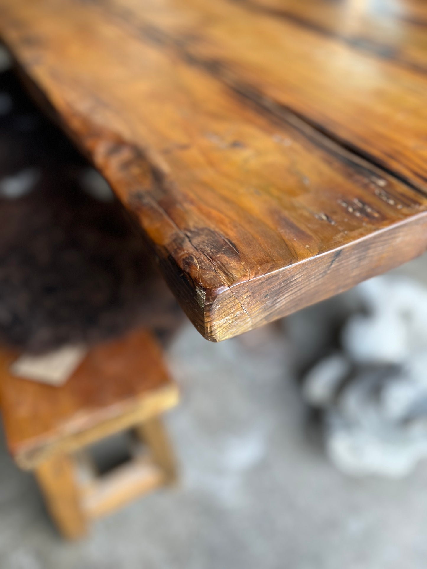 Pine Industrial Dining Table