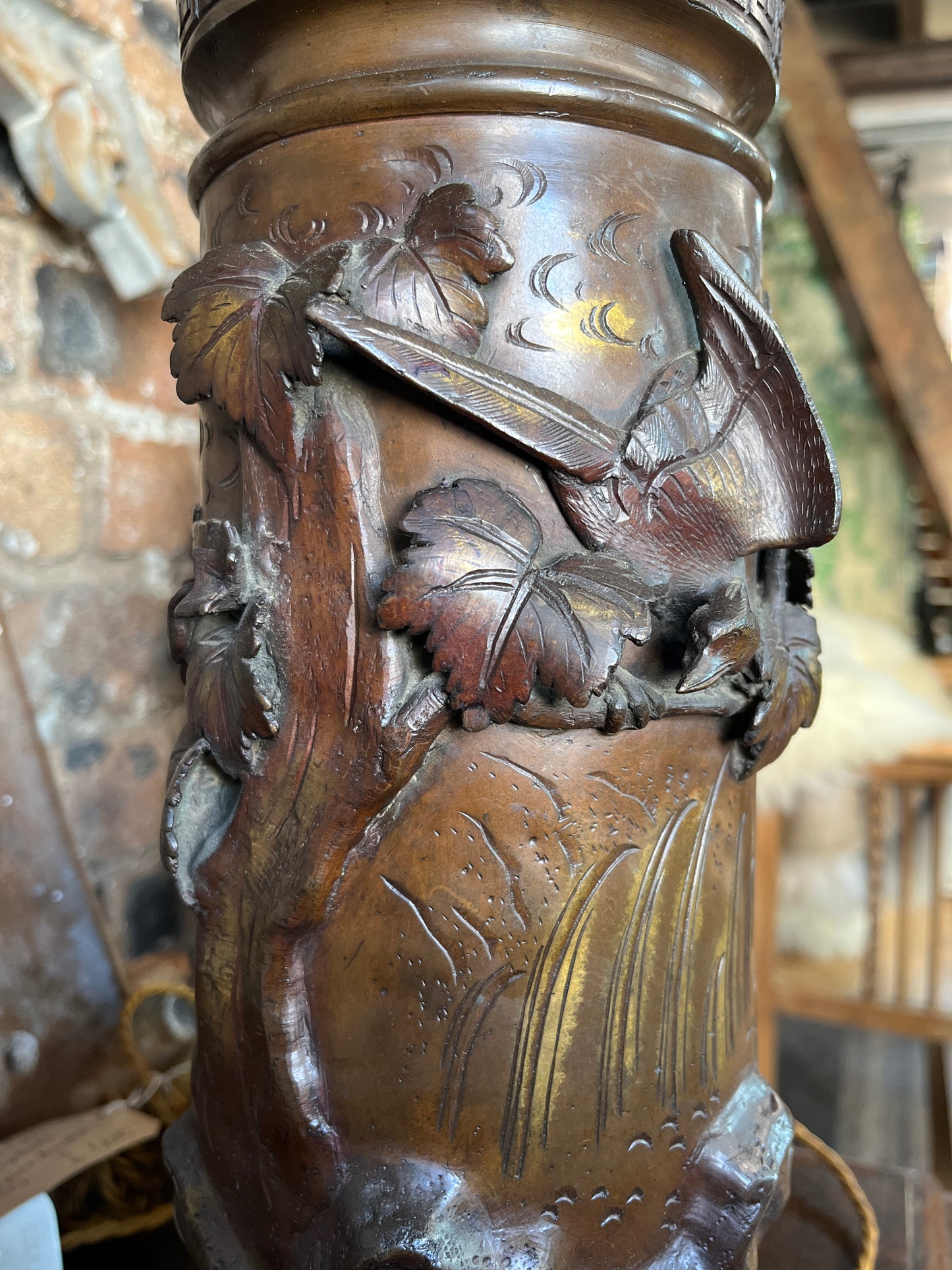 19th Century Japanese Meiji Period Vessel Lampshade