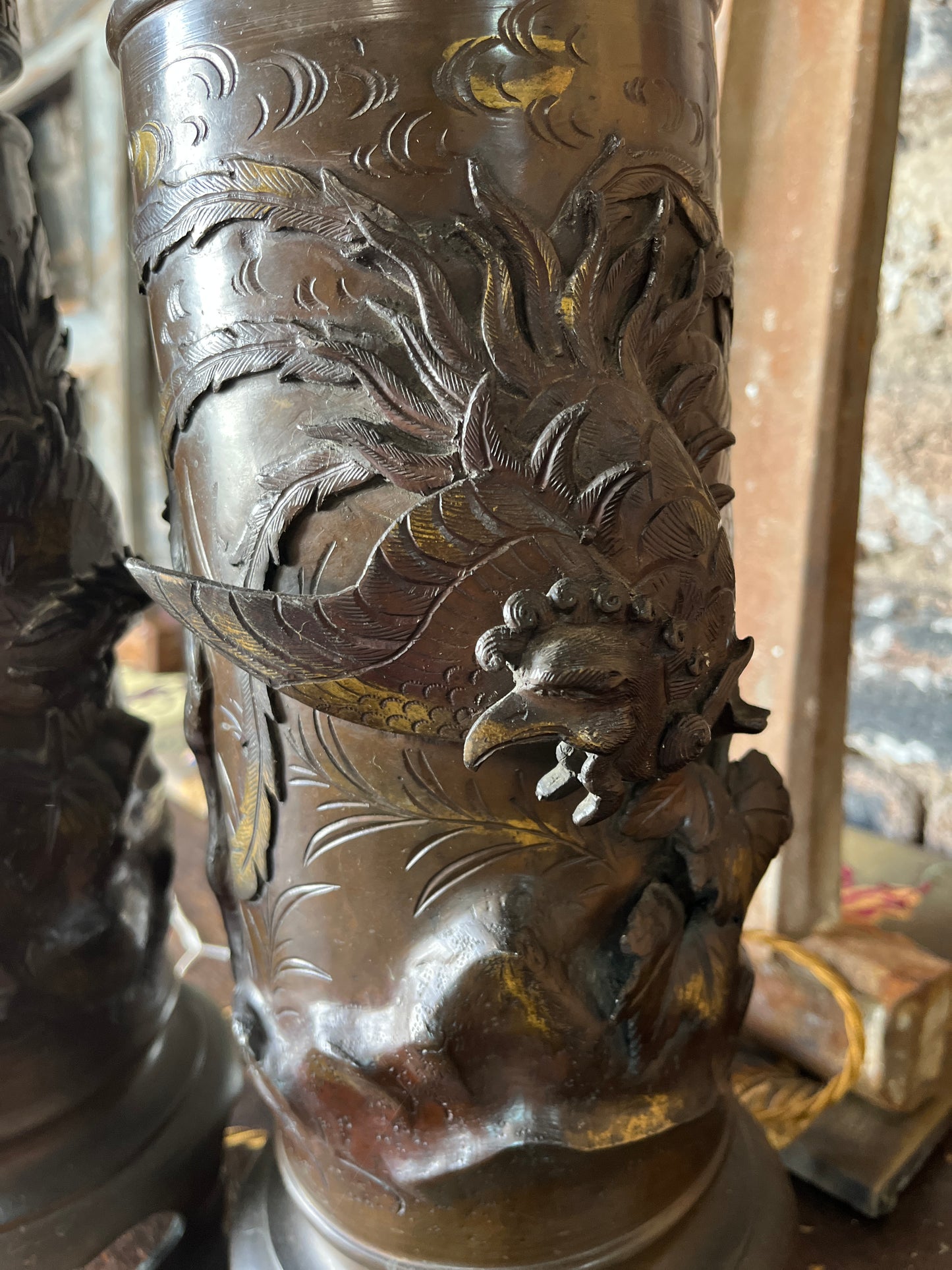 19th Century Japanese Meiji Period Vessel Lampshade