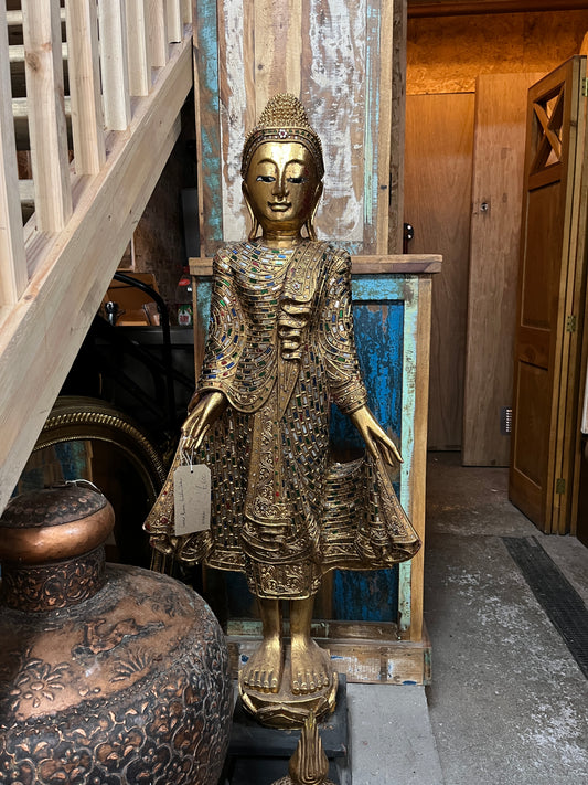 Carved Burmese Buddha Statue