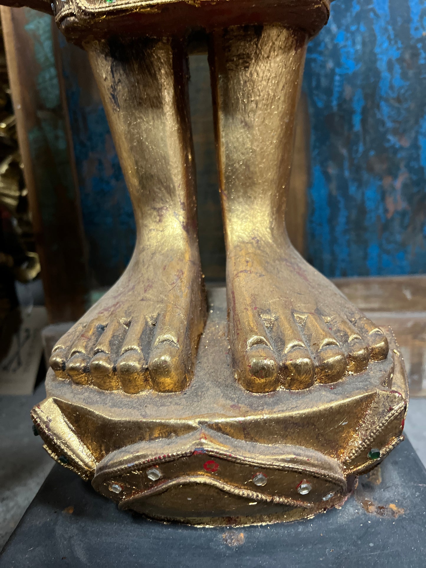Carved Burmese Buddha Statue