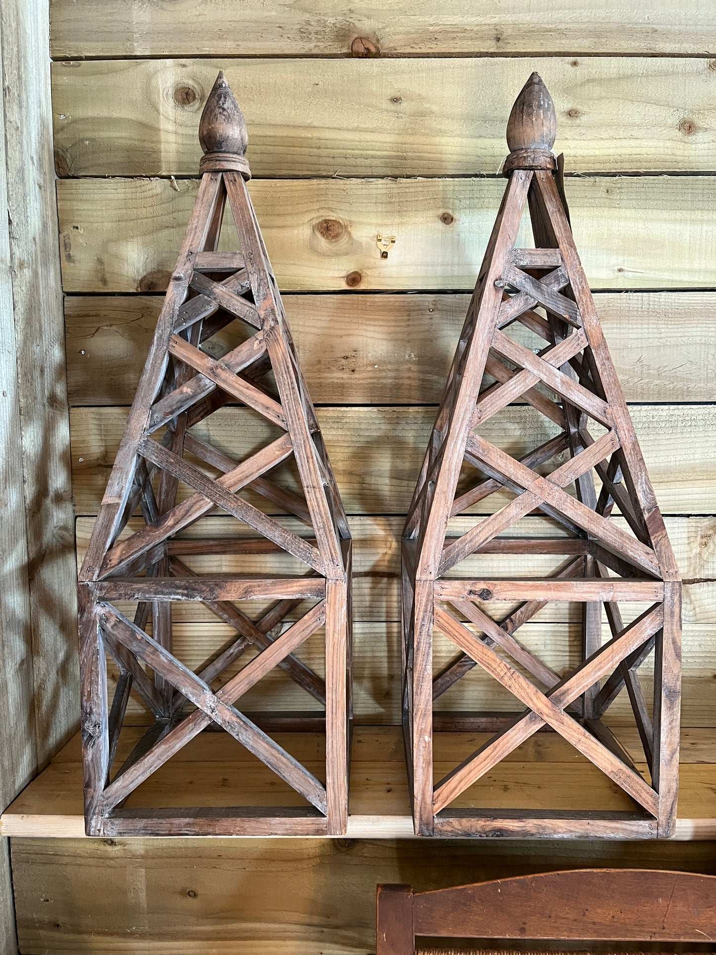 Lined Wooden Obelisk by OKA (Indoor Use)