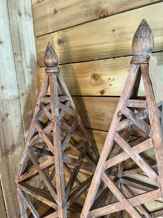 Lined Wooden Obelisk by OKA (Indoor Use)