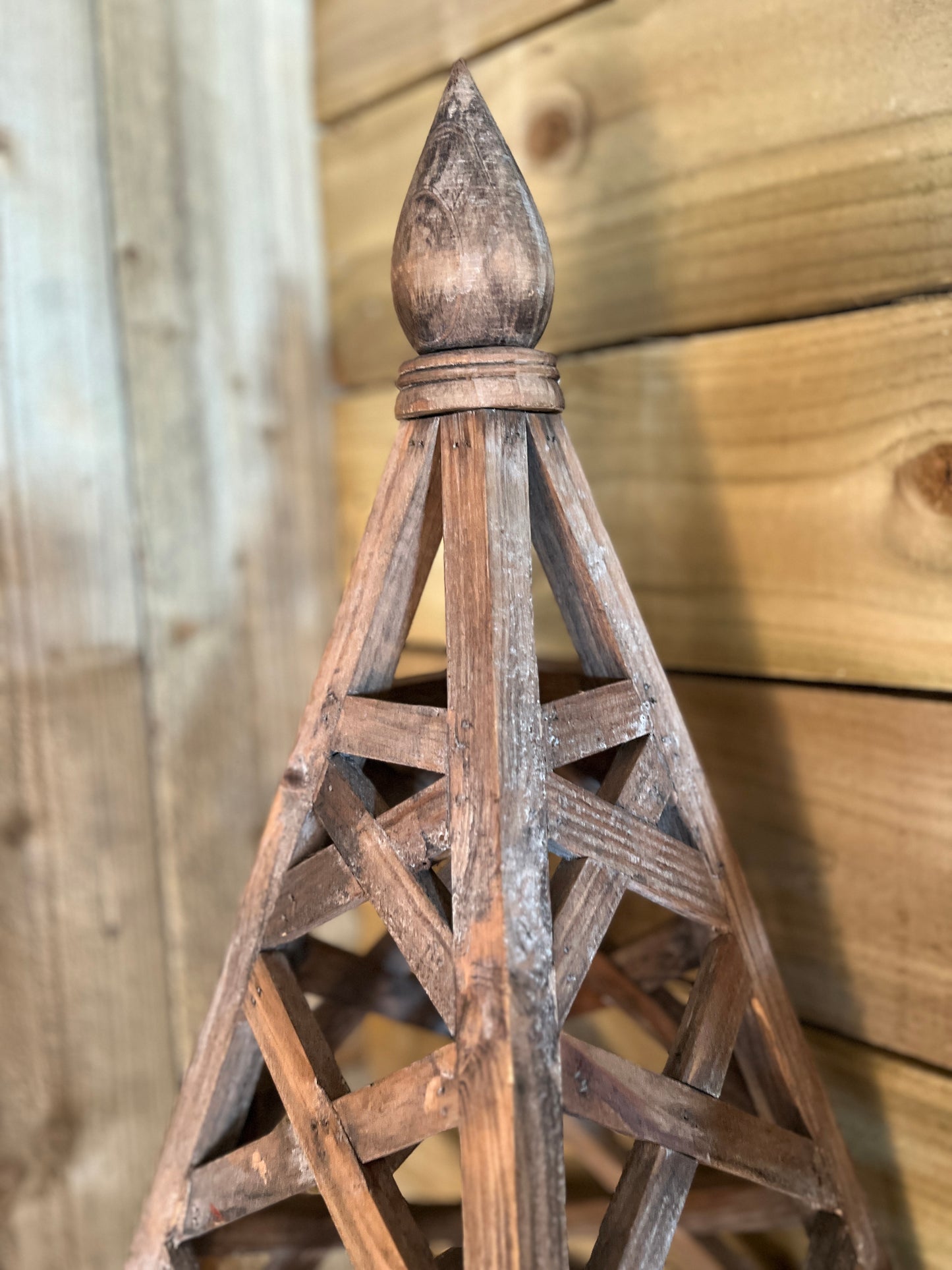 Lined Wooden Obelisk by OKA (Indoor Use)