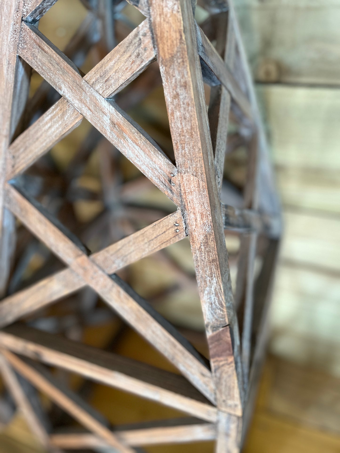 Lined Wooden Obelisk by OKA (Indoor Use)