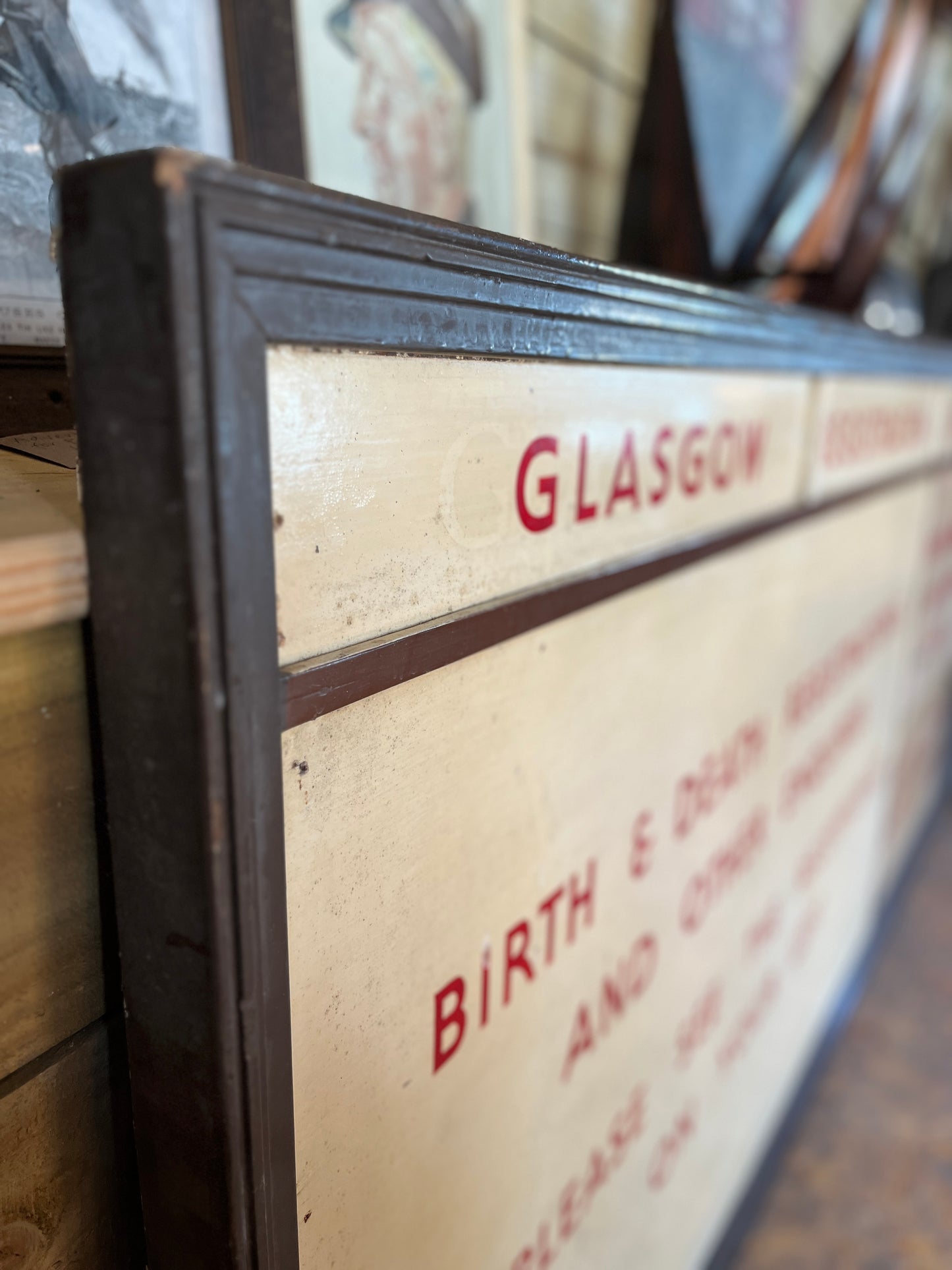 Martha Street Register Board Born at Glasgow Rattenrow Hospital